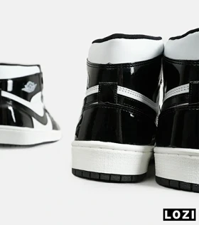کتانی ساق‌دار زنانه و مردانه سفید مشکی Nike air jordan 1 مدل 6622