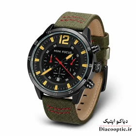 ساعت مچی مردانه اورجینال موتور ژاپن برند مینی فوکوس سه موتور مدل Mf0006G.04 بند چرم