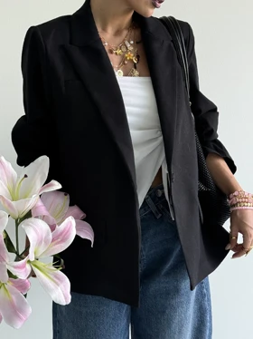 کت لینن طرح جیب