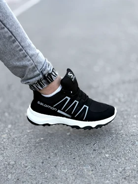 کفش اسپرت مردانه Salamon مشکی سفید