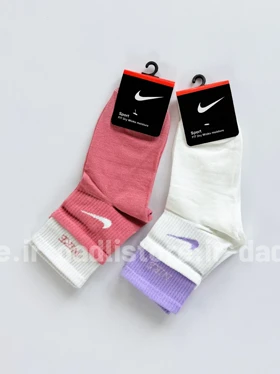 جوراب نیم ساق نخ پنبه دو کش نایکی Nike