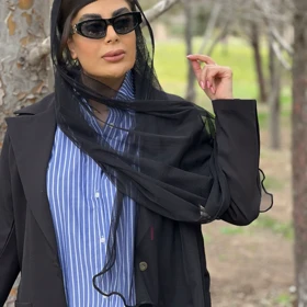 شال توری مشکی 2 متر