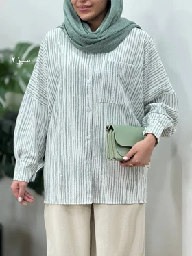 تونیک مانتویی جلو دکمه پاستیلی