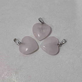 گردنبند قلبی رزکوارتز کوچک