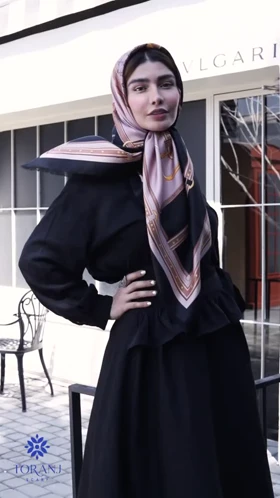 روسری ابریشم کج راه