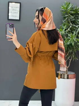 مانتو داکرون آستین پیله دار