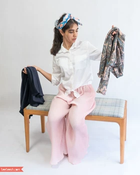 شومیز سفید گره دار