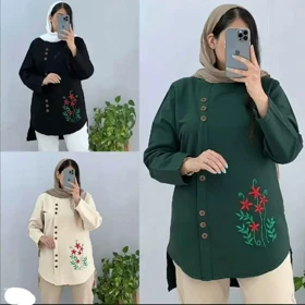 شومیز الیاف گلی