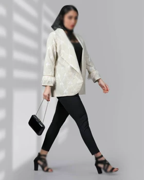 مانتو کتی آستین پری کد 50134