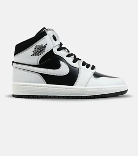 کفش کتانی مردانه و زنانه ساق‌دار سفید مشکی NIKE jordan 1 مدل 8481