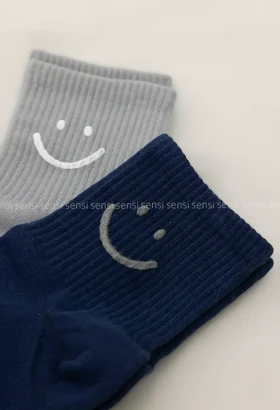 جوراب Smile نیم ساق پنبه کد1004980