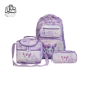 کوله‌پشتی مدرسه هونکا Honka کد طرح کرومی 2618 (یاسی)