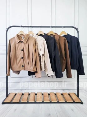 بامبر یقه دار سانتانا جلو دکمه پایین کش