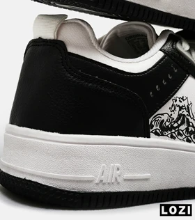 کفش کتانی مردانه مشکی سفید NIKE AirForce Draw مدل 4966