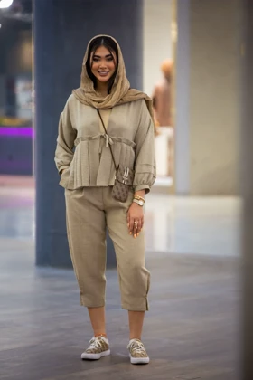 مانتو کریستال کمر پیلی عروسکی