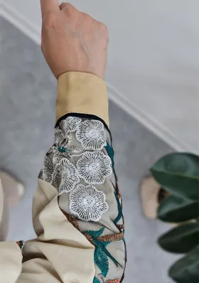 کت کتان گلدوزی