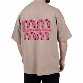 تیشرت آستین کوتاه مردانه کرم دونخ مدل MIU MIU