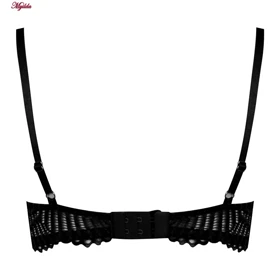 ست شورت و سوتین زنانه دانتل پروانه ای مشکی میسا کد 4735-6115