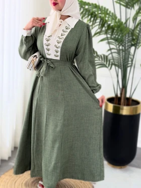 پیراهن گلاره 0584 (سبز)