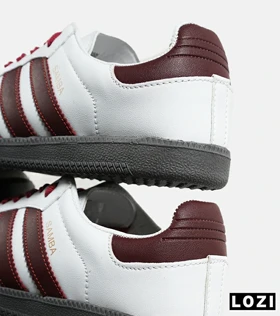 کفش کتانی زنانه سفید زرشکی ADIDAS Samba مدل 7173