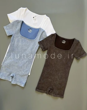 اورال ورزشی زنانه سنگشور یقه خشتی آستین کوتاه