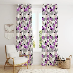 پرده اسپرت طرح هندسی مدل W4822