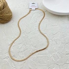 گردنبند زنانه طرح طلا بافت حصیری