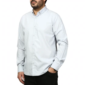 پیراهن آستین بلند لینن مردانه مدل 6105911