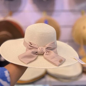 کلاه ساحلی پاپیون پفی