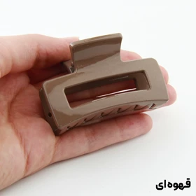 کلیپس دخترانه مدل مستطیل ساده دو رنگ کوچک (قهوه‌ای)