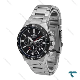 ساعت مردانه ادیفایس EQS-800 کاسیو سیلور مشکی Edifice-6777-G