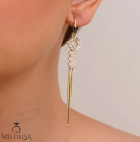 گوشواره مربع فشن نگین‌دار