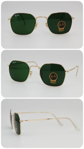 عینک آفتابی مردانه و زنانه ریبن Rayban Rb3694 ضد اشعه UV400 (فریم طلایی ، عدسی‌ها سبز)