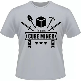 تیشرت طرح ماینکرافت | Arte Camiseta Minecraft Cube Miner کد 254556
