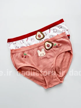 شورت اسلیپ نخ پنبه طرح خرس زرشکی