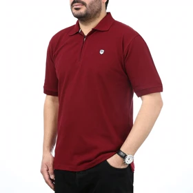 پولوشرت آستین کوتاه نیم زیپ مردانه مدل 651345