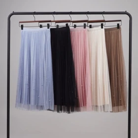 دامن توری مروارید