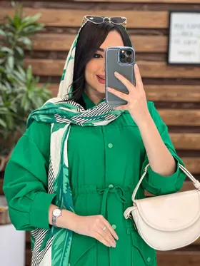 مانتو کمرگت جلو دکمه
