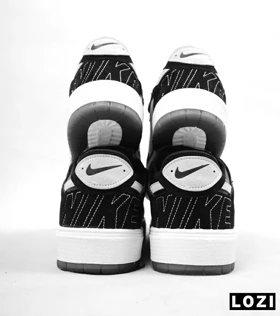 کفش کتانی مردانه مشکی سفید NIKE AIR JORDAN