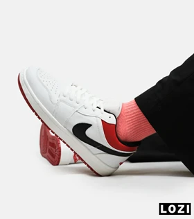 کفش کتانی مردانه سفید مشکی قرمز NIKE SB dunk Low Pro