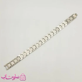 دستبند مردانه لاگوست Lacoste مدل مغناطیسی رنگ نقره ای کد 1450