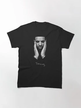 تیشرت دریک | Drke Drizzy Rapper Black and White کد 240023