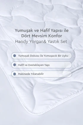 ست بالش و لحاف دو نفره Yataş مدل Handy Roll Pack - سفید