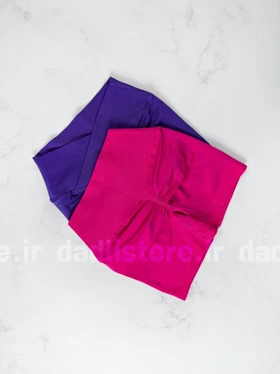 شورتک ورزشی سیملس پشت چروک کمر هفت