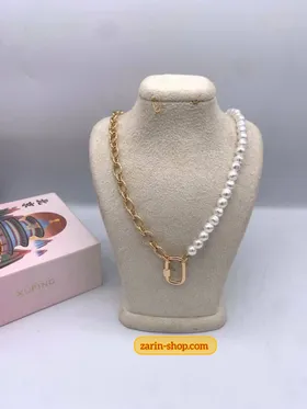 گردنبند مروارید زنانه طلایی