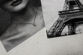 گردنبند حروف نگین‌دار اندازه زنجیر 45 سانت ، P رنگ سفید