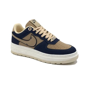 کتانی اسپرت مردانه مدل نایک ایرفورس Nike رنگ سرمه‌ای کرم 51213