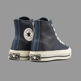 کانورس چرم سرمه ای ساق‌دار Converse Obsidian Leather Hightop