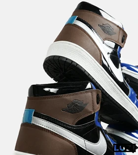 کتانی ساق‌دار زنانه و مردانه آبی مشکی قهوه ای Nike air jordan 1