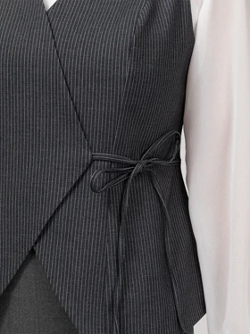 وست زنانه پارچه دیپلمات یقه چپ و راستی آستر دار 70100